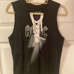 AC/DC Lace Up Tank